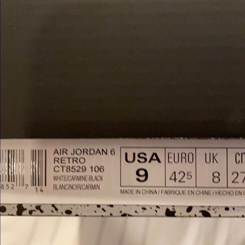 Air Jordan 6 Retro Carmine (2021) - Picture 9 of 11